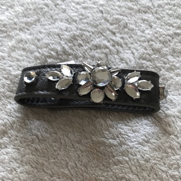 Grey Leather Lia Sophia Bracelet - Picture 1 of 3